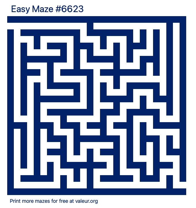 Free Printable Easy Maze number 6623