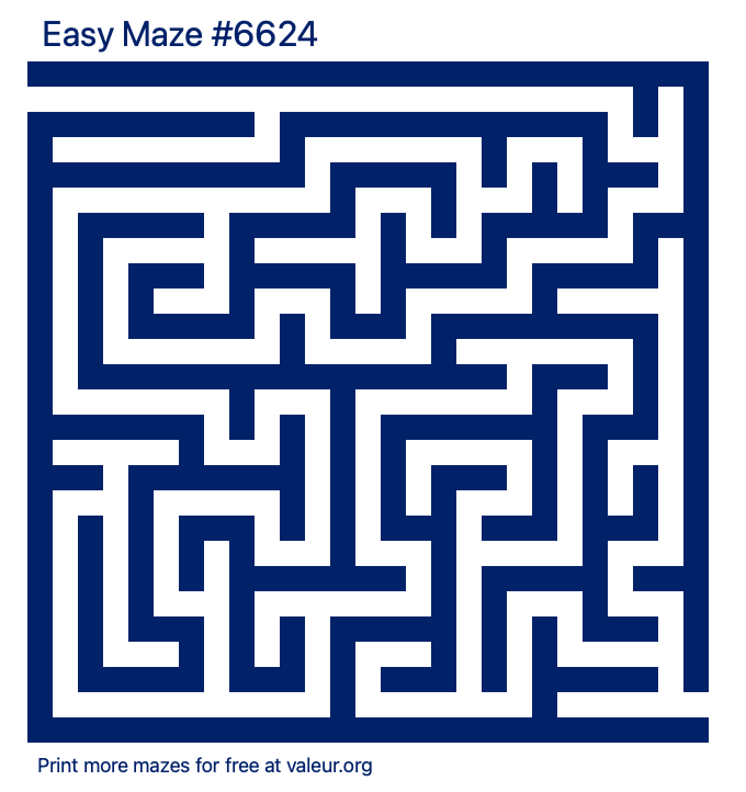 Free Printable Easy Maze number 6624