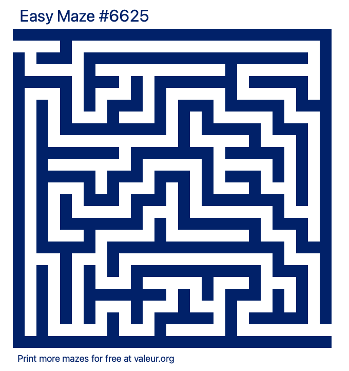 Free Printable Easy Maze number 6625