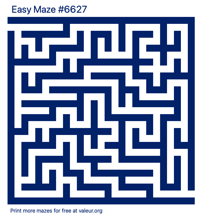 Free Printable Easy Maze number 6627