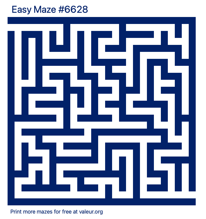 Free Printable Easy Maze number 6628