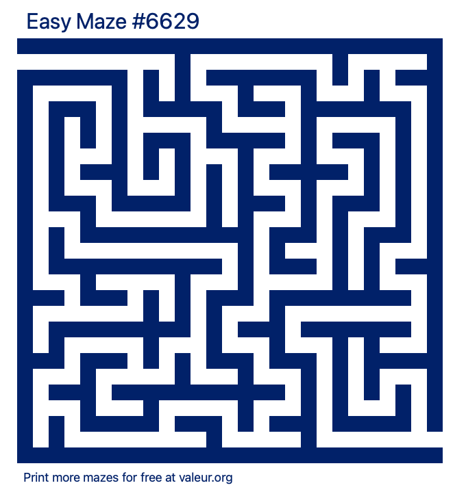 Free Printable Easy Maze number 6629