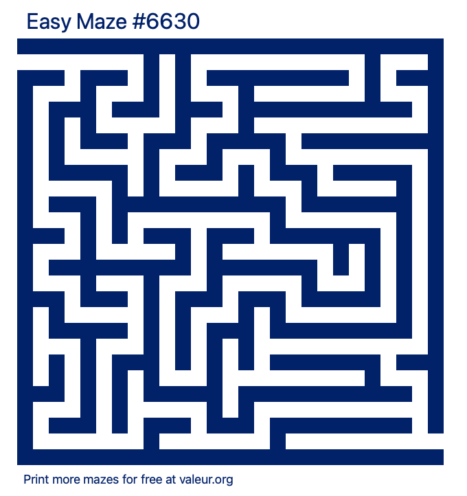Free Printable Easy Maze number 6630