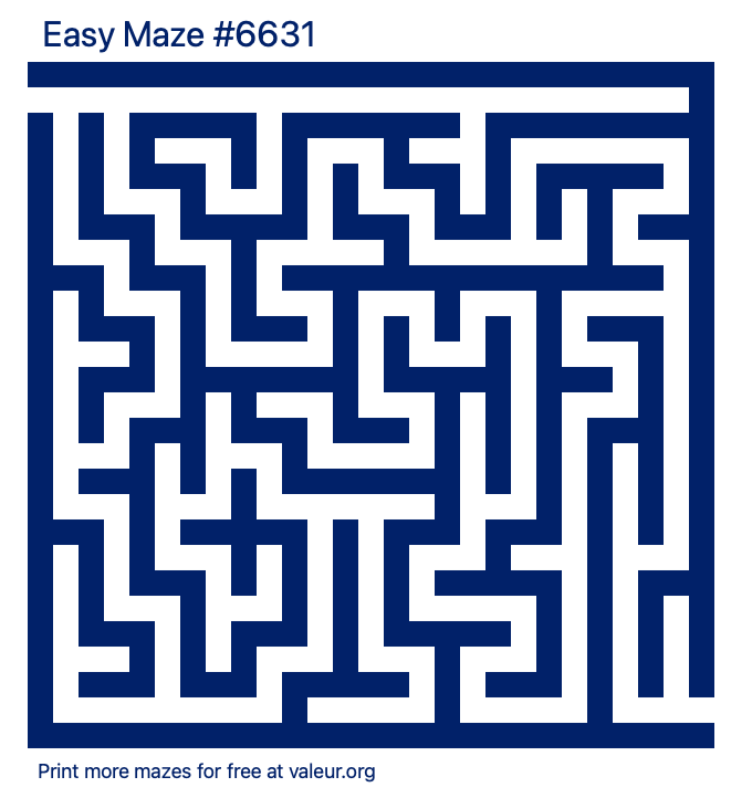 Free Printable Easy Maze number 6631