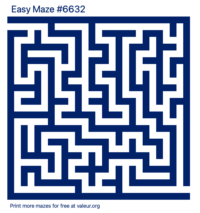 Free Printable Easy Maze number 6632