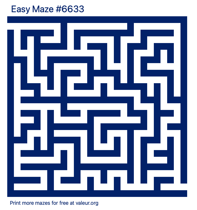 Free Printable Easy Maze number 6633