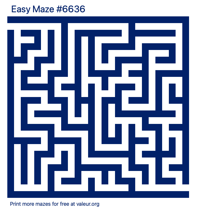 Free Printable Easy Maze number 6636