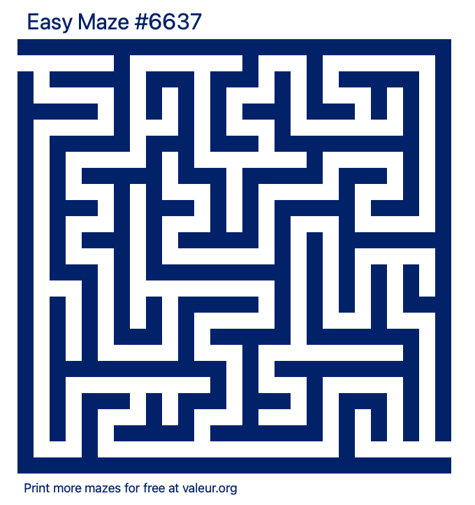 Free Printable Easy Maze number 6637