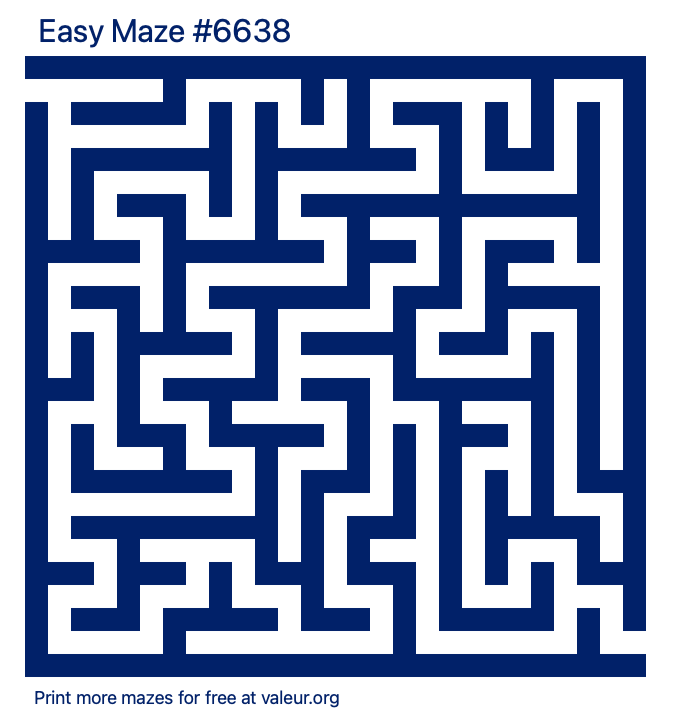 Free Printable Easy Maze number 6638