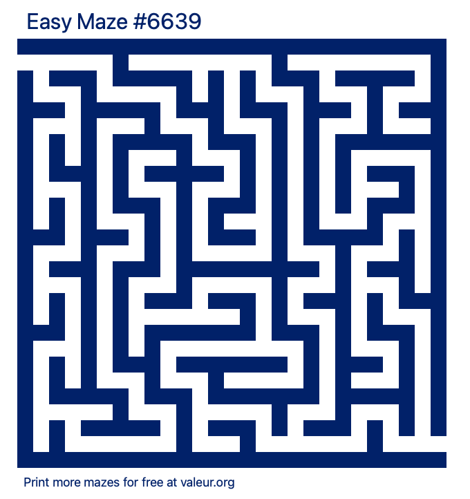 Free Printable Easy Maze number 6639