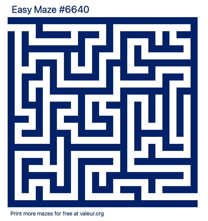 Free Printable Easy Maze number 6640