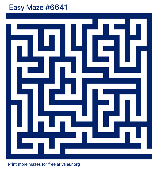 Free Printable Easy Maze number 6641