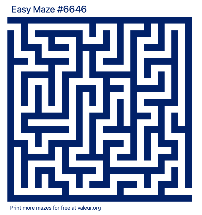 Free Printable Easy Maze number 6646