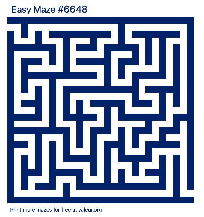 Free Printable Easy Maze number 6648