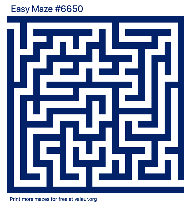 Free Printable Easy Maze number 6650