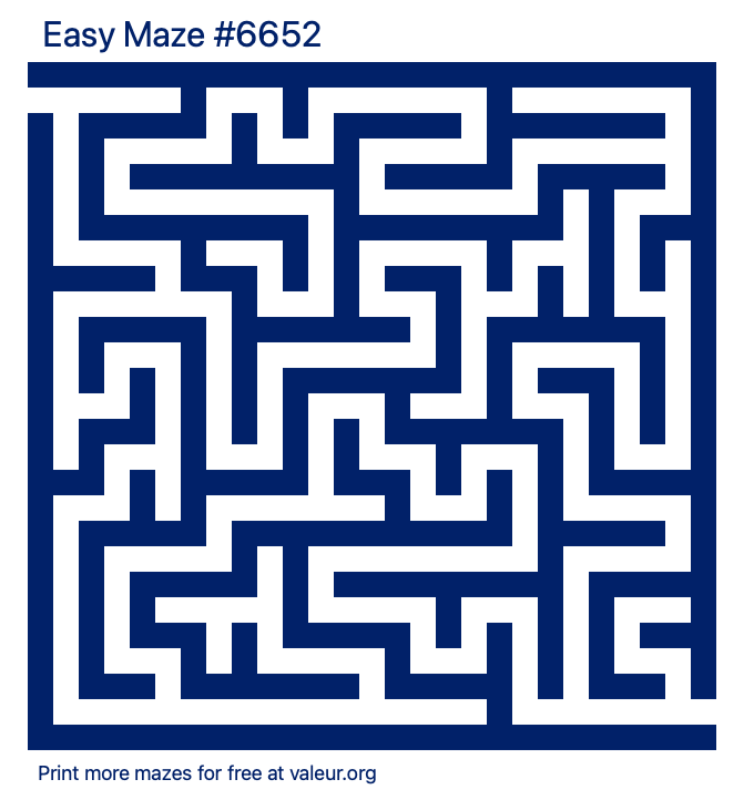 Free Printable Easy Maze number 6652