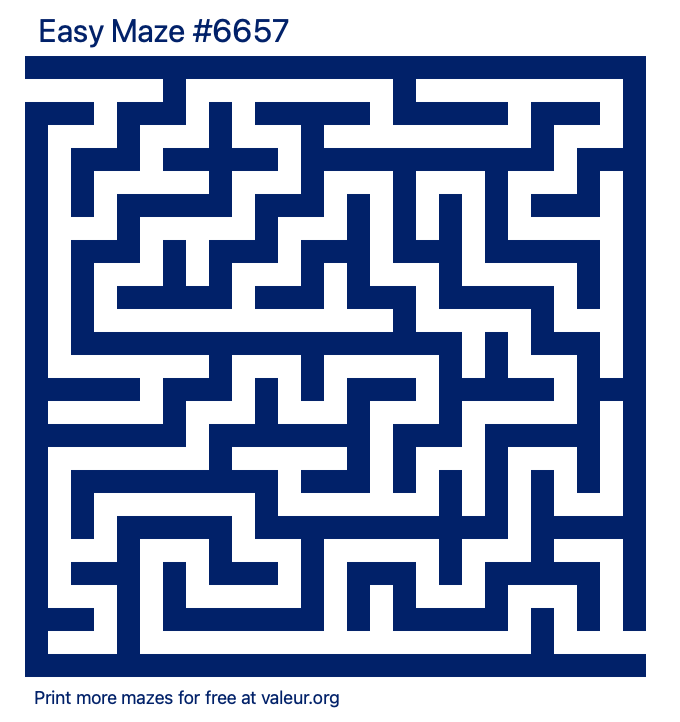 Free Printable Easy Maze number 6657