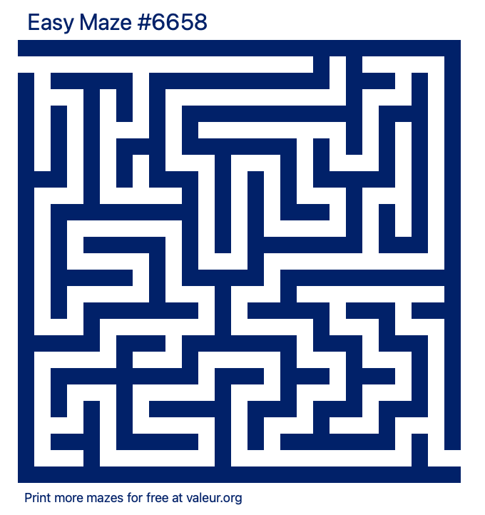 Free Printable Easy Maze number 6658