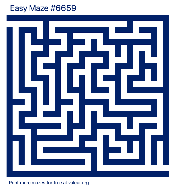 Free Printable Easy Maze number 6659