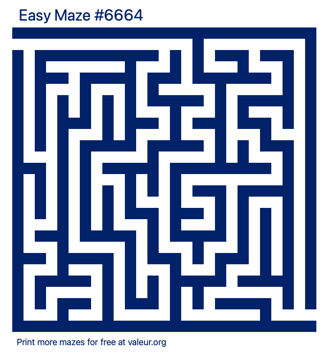 Free Printable Easy Maze number 6664