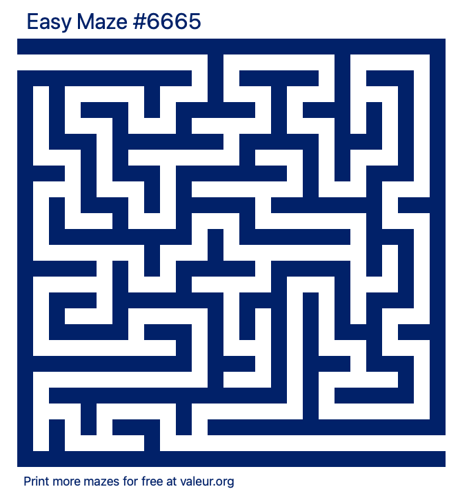 Free Printable Easy Maze number 6665