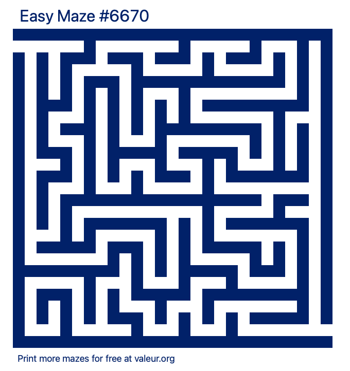 Free Printable Easy Maze number 6670