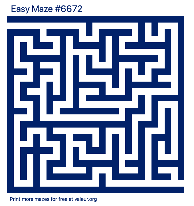 Free Printable Easy Maze number 6672