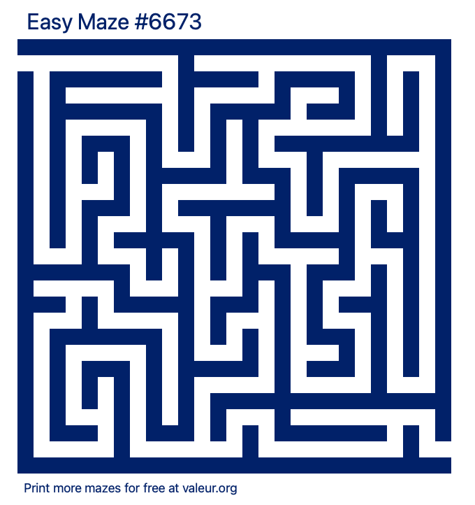 Free Printable Easy Maze number 6673