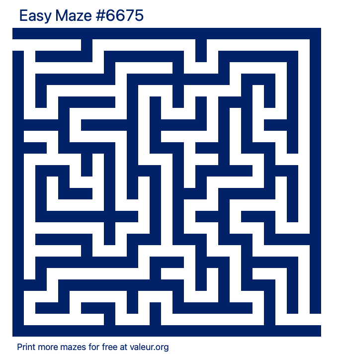 Free Printable Easy Maze number 6675