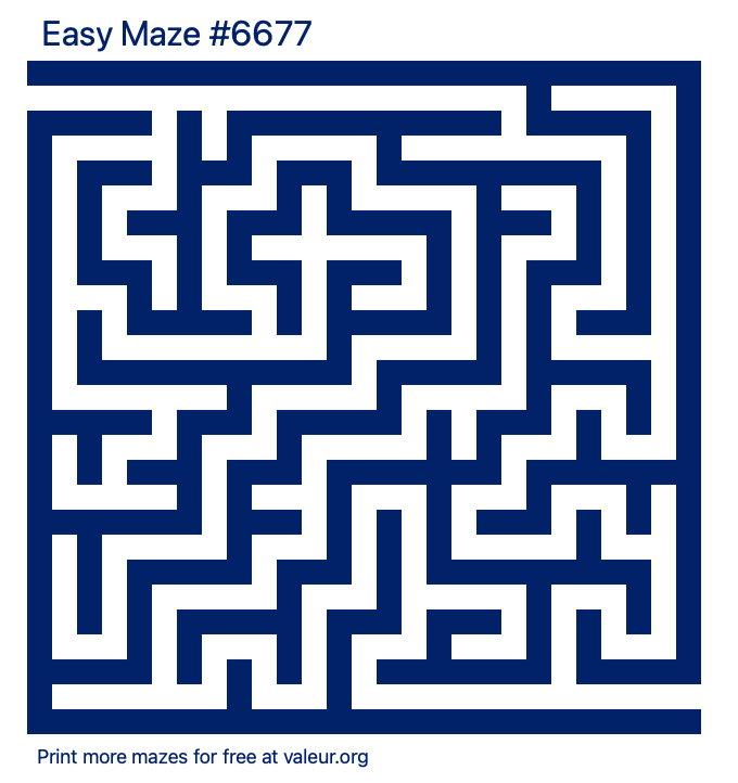 Free Printable Easy Maze number 6677