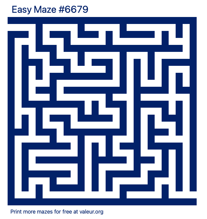 Free Printable Easy Maze number 6679