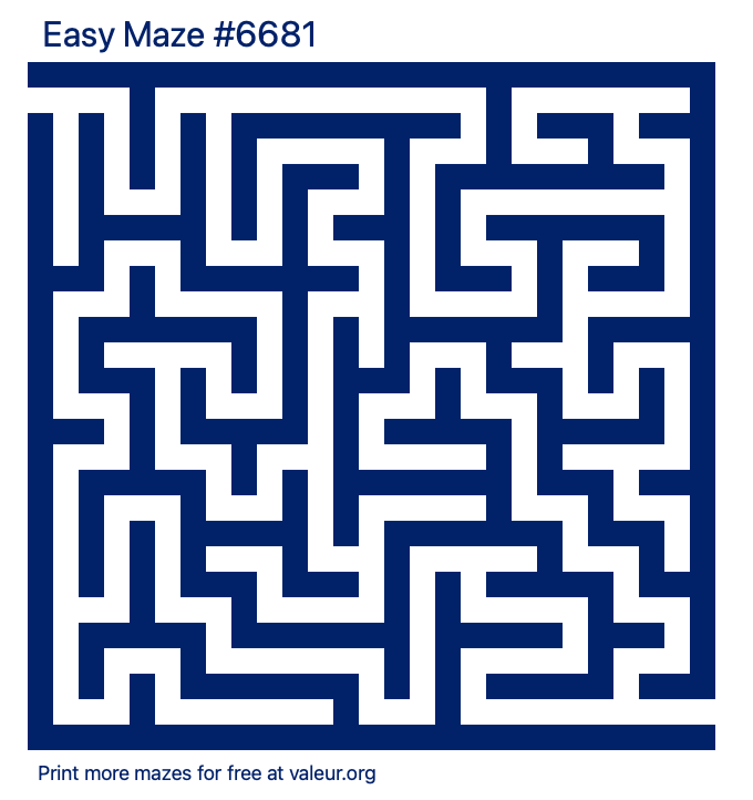 Free Printable Easy Maze number 6681