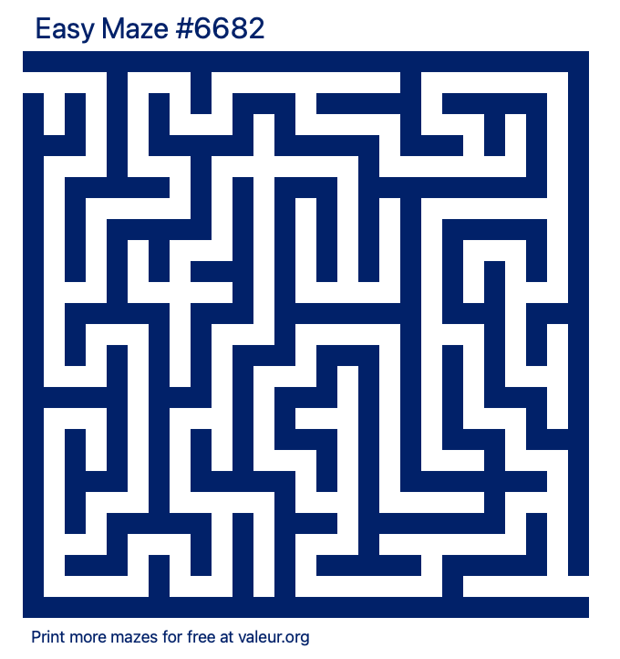 Free Printable Easy Maze number 6682