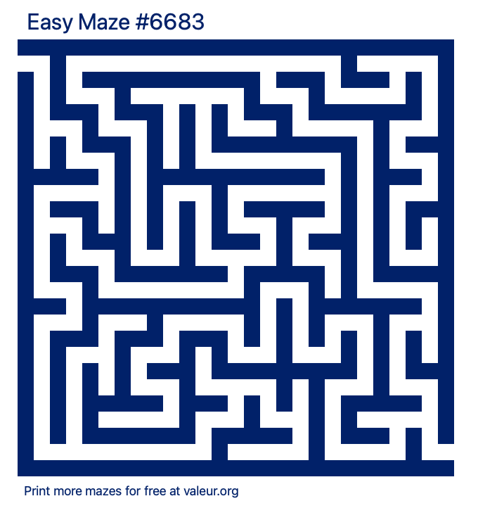 Free Printable Easy Maze number 6683