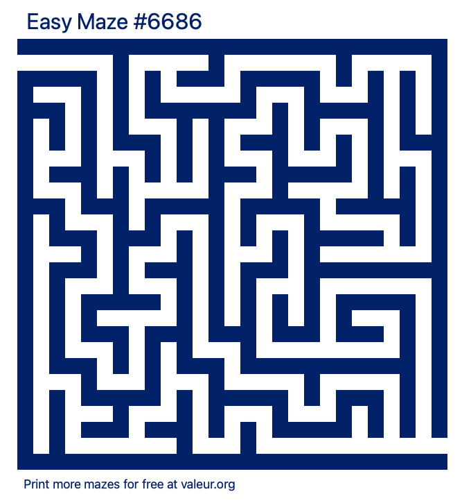 Free Printable Easy Maze number 6686