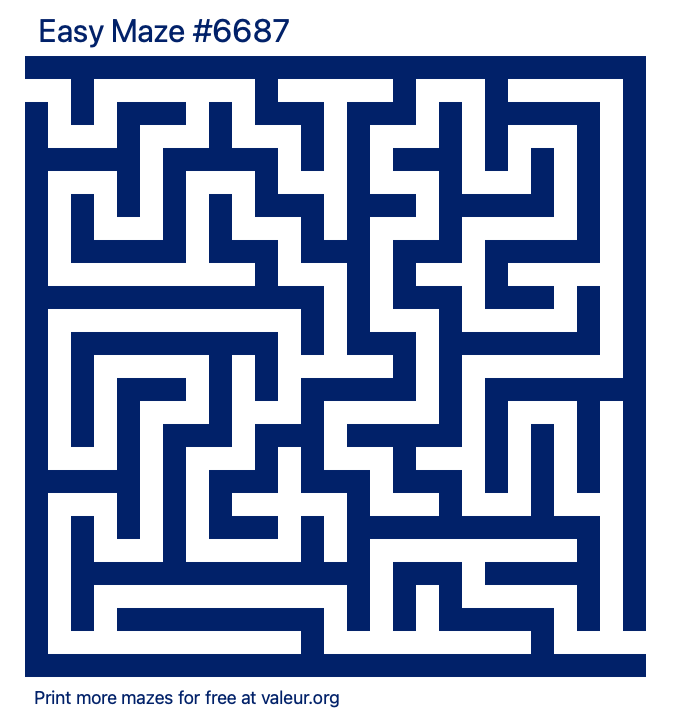 Free Printable Easy Maze number 6687