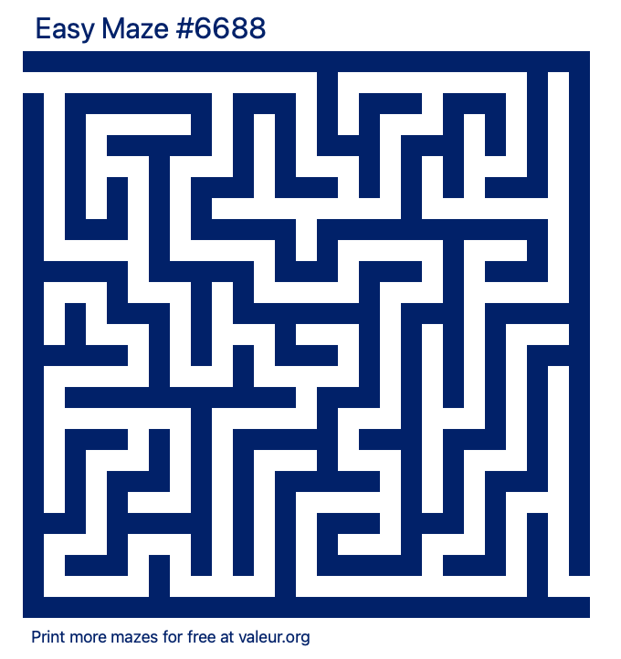 Free Printable Easy Maze number 6688