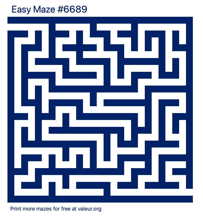 Free Printable Easy Maze number 6689