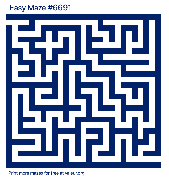 Free Printable Easy Maze number 6691