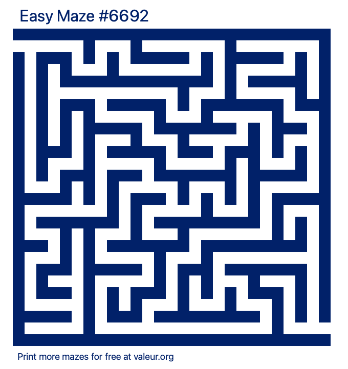 Free Printable Easy Maze number 6692