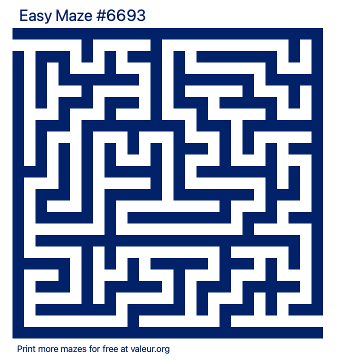 Free Printable Easy Maze number 6693