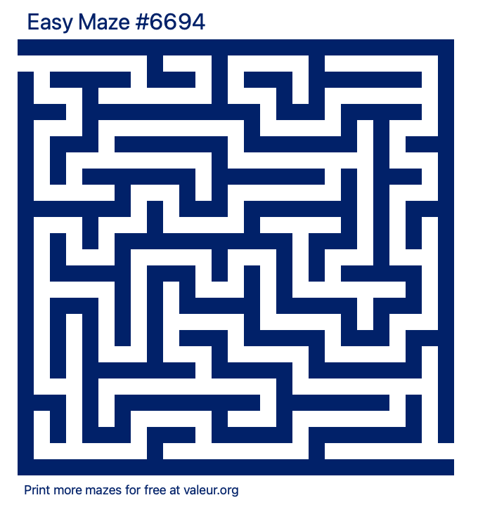 Free Printable Easy Maze number 6694