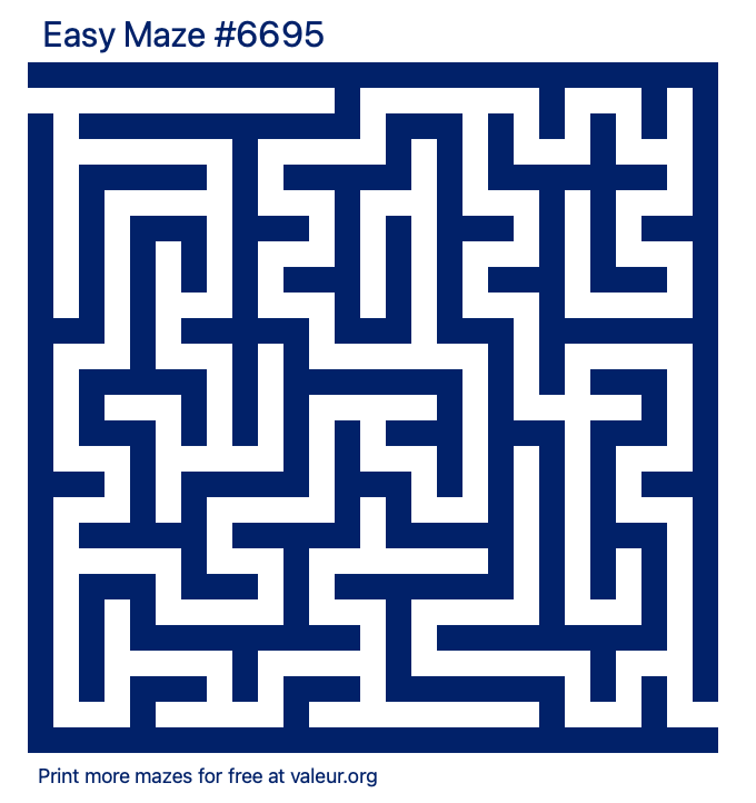 Free Printable Easy Maze number 6695