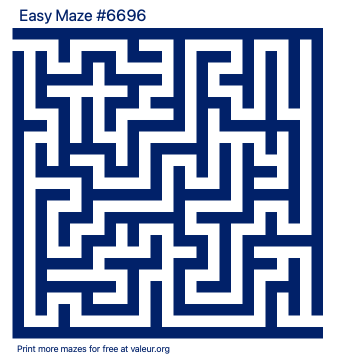 Free Printable Easy Maze number 6696