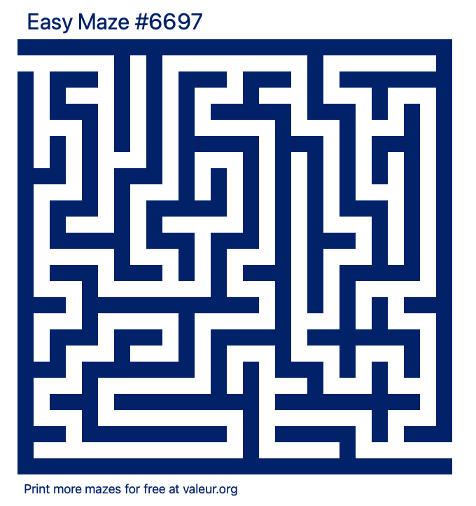 Free Printable Easy Maze number 6697