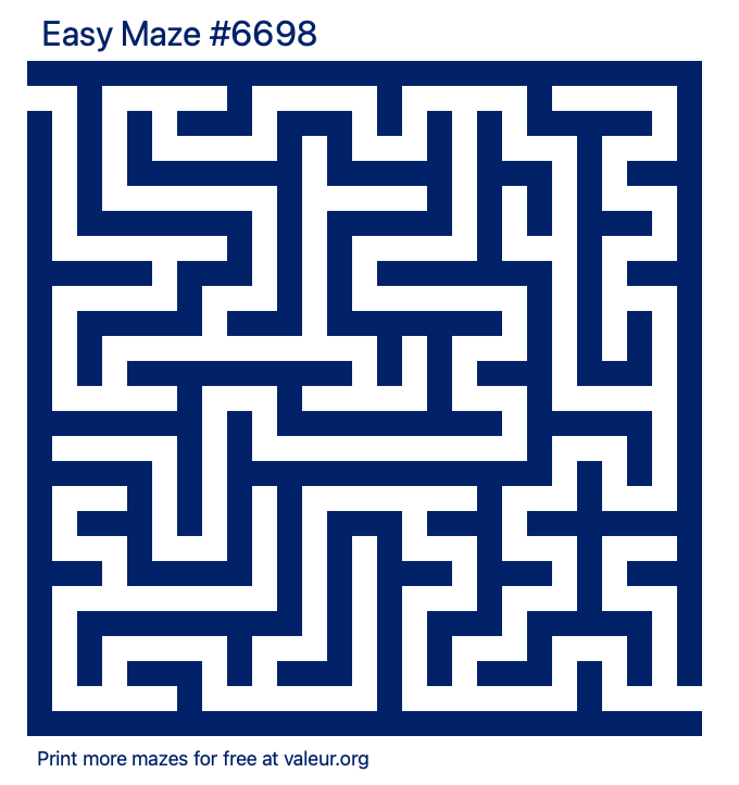 Free Printable Easy Maze number 6698