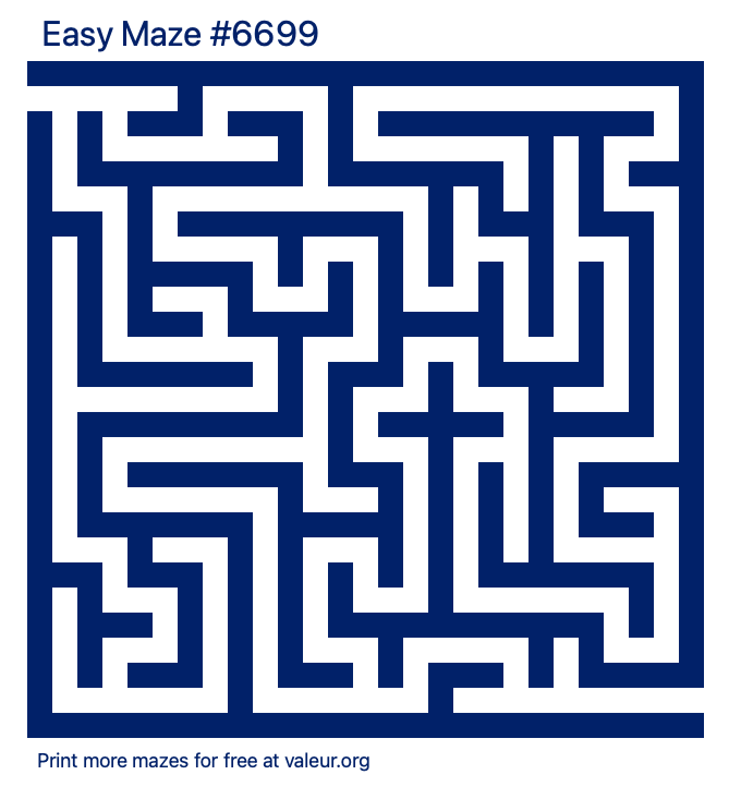 Free Printable Easy Maze number 6699