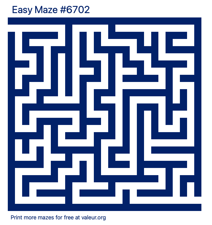 Free Printable Easy Maze number 6702