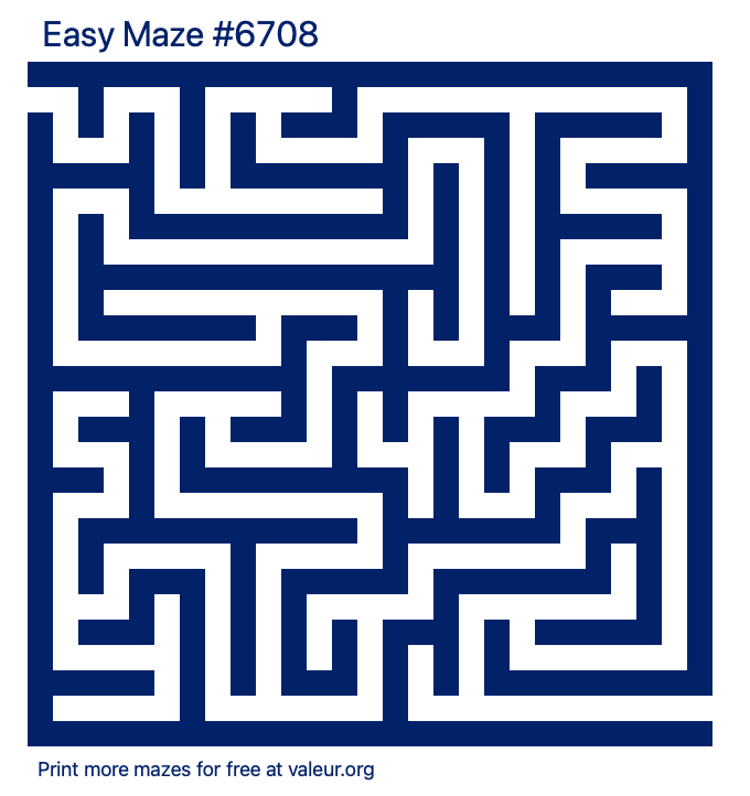 Free Printable Easy Maze number 6708