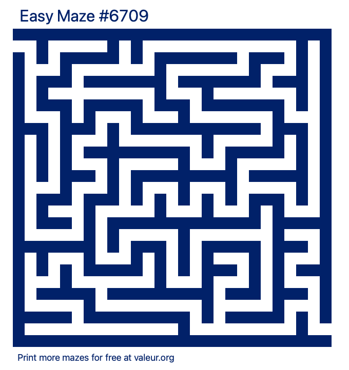 Free Printable Easy Maze number 6709